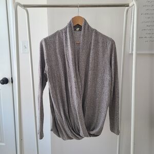 Gray Women's Open Front Sweater